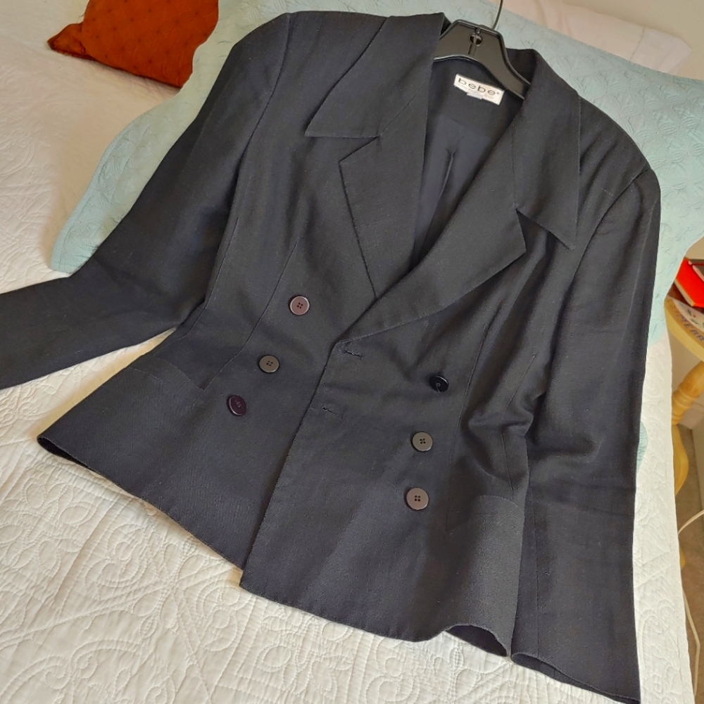 Vintage 90's Bebe Linen Blazer